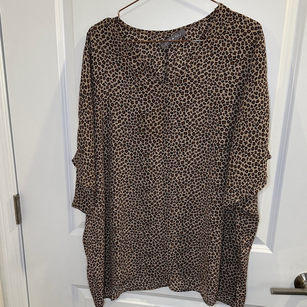 Chic Animal Print Blouse